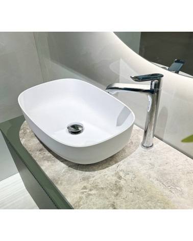 LAVATÓRIO POUSAR MADERO  RETANGULAR BRANCO 48X32X12.5 CM