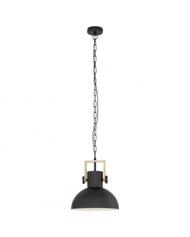 CANDEEIRO DE TETO  ILUMINAÇÃO 30 CM EGLO PRETO