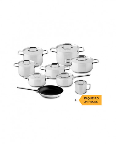 TREM DE COZINHA COM FAQUEIRO 24 PEÇAS SILAMPOS COMFORT
