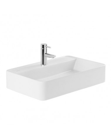 LAVATÓRIO POUSAR SANINDUSA SANLIFE RETANGULAR BRANCO 60X40X14 CM