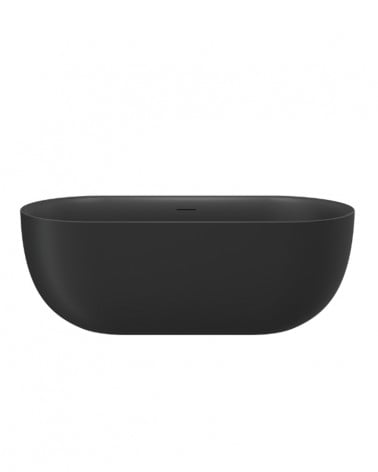 BANHEIRA POUSAR PRETO MATE KAZA GARDÊNIA 170X80 CM