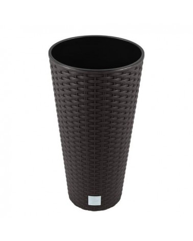 MELIS VASO REDONDO RATAN 30X57CM CASTANHO ESC.