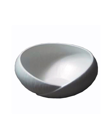 TRANS. CENTRO DE MESA PORCELANA 25CM BRANCO MATE