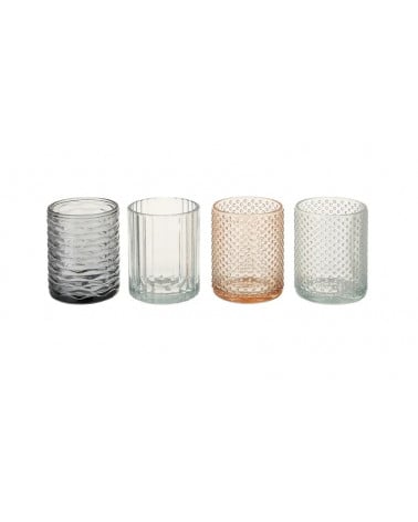 UNI COPO VIDRO 4 CORES 300ML