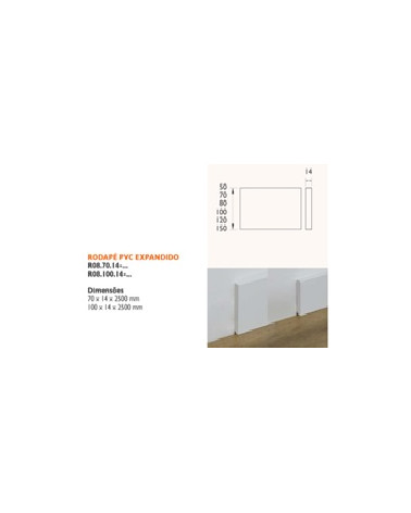 RODAPE PVC EXPANDIDO 2500X100X14MM CARVALHO RIO (101/204)