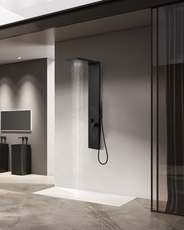 COLUNA HIDROMASSAGEM PRETO MATE 130 CM