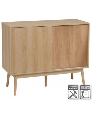 UNI COMODA 2 PORTAS NAROA PB NATURAL 115X39,50X90CM