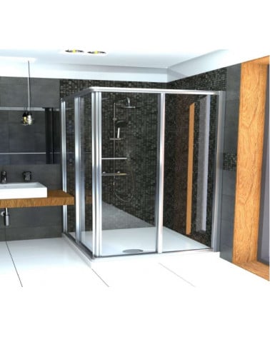 CABINE DUCHE INOX 74X76X185 CM