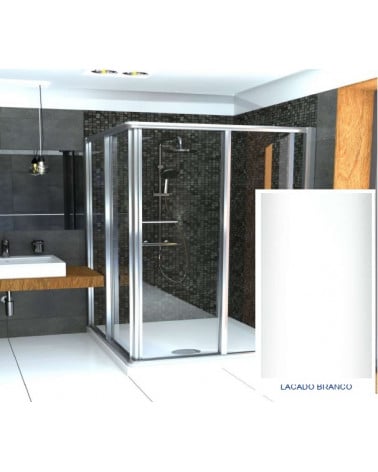 CABINE DUCHE BRANCO 75X90X185 CM