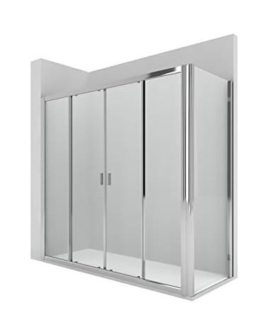 DIVISÓRIA DUCHE 80X195CM CROMADO