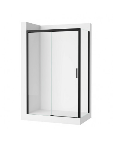 RESGUARDO DUCHE PRETO 70X200 CM LATERAL 6
