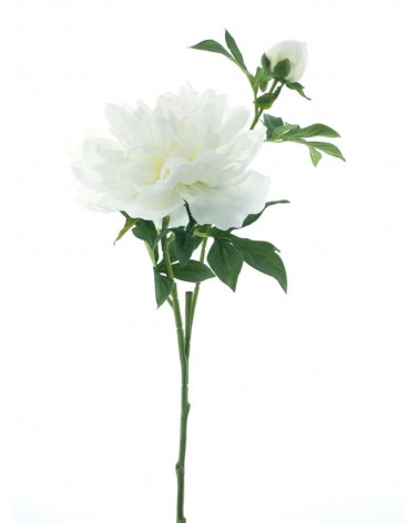 FLORA HASTE PEONIA ARCHES BRANCO 65CM