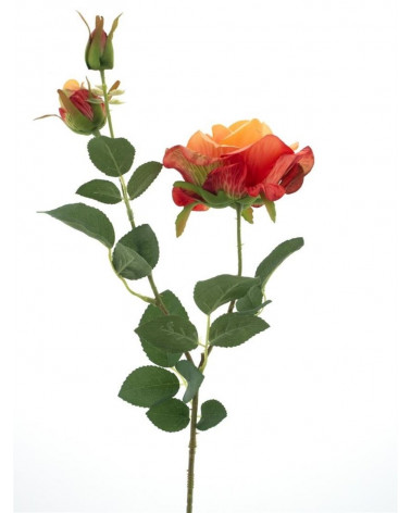 FLORA HASTE ROSA SEINA LARANJA 65CM