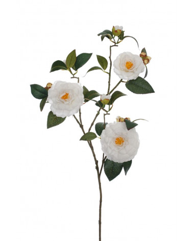 FLORA ASTE CAMELIA BRANCA X3 85CM