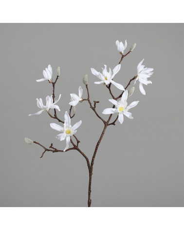 FLORA HASTE MAGNOLIA BRANCA X9 98CM