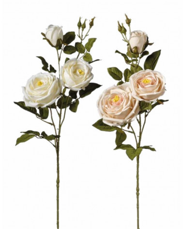 FLORA HASTE ROSA CABBAGE PEROLA/BEGE 80CM