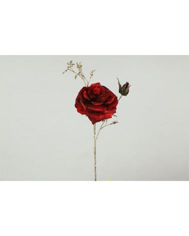 FLORA HASTE ROSA BORDEAUX 81CM