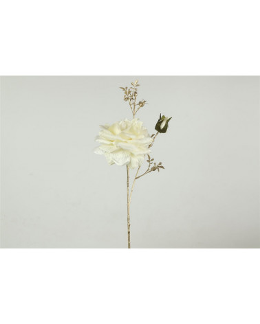 FLORA HASTE ROSA CREME 81CM