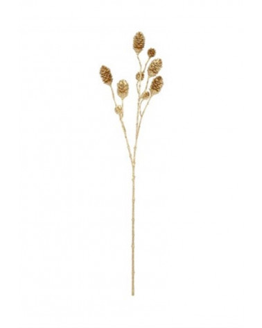 FLORA HASTE PINHEIRO DOURADA 79CM
