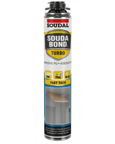SOUDAL ESPUMA SOUDABOND TURBO GUN LARANJA 750ML