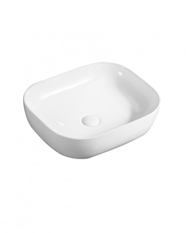 LAVATÓRIO POUSAR KAZA  RETANGULAR BRANCO MATE 49X39.5X15 CM