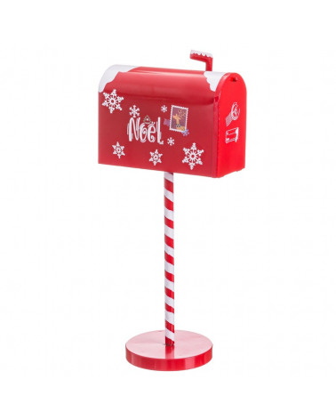 UNI CAIXA CORREIO METAL VERMELHO 22X15X51,50CM