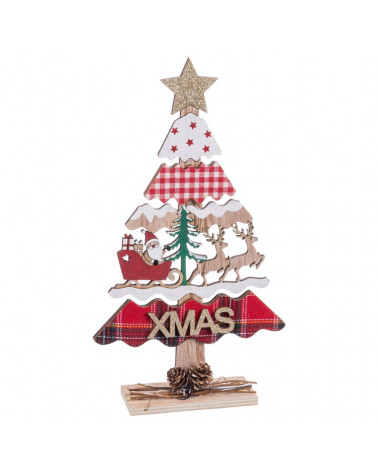 UNI ARVORE XMAS MADEIRA 16,50X29,50CM