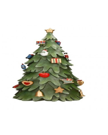 BRAN. ARVORE NATAL RESINA C/DECORACAO 33X62CM 83629