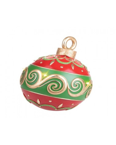 BRAN. BOLA RESINA NATAL C/LED 34CM