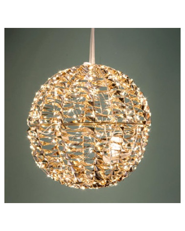 BRAN. BOLA C/600LEDS DOURADA 80274