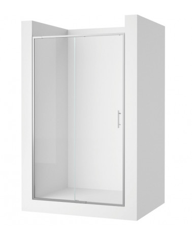 RESGUARDO DUCHE CROMADO 130X200 CM PORTA CORRER 6