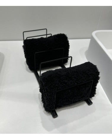 PORTA TOALHAS BANCADA REDONDO PRETO