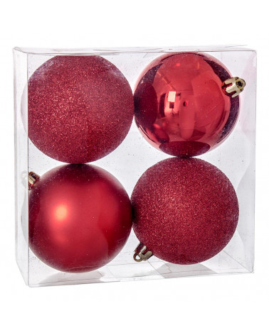 JU CONJ. 4 BOLAS BRILHO/MATE/PURPURINA