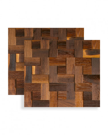 TIMBERWALL MOSAIC BASKETWEAVE OAK BROWN 26,98X26,98CM