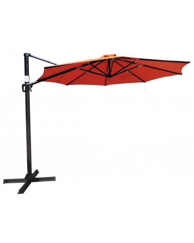 GUARDA-SOL OCTOGONAL ALUMÍNIO LARANJA 300X300 CM