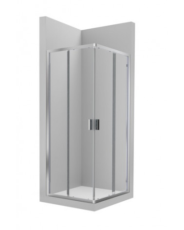 DIVISÓRIA DE DUCHE DUCHE CROMADO 120X195 CM PORTA CORRER 6