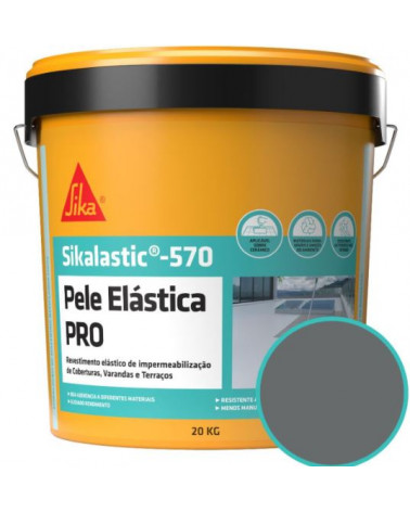 SIKALASTIC 570 PELE ELASTICA PRO CINZA 20KG