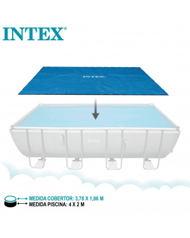 INTEX COBERTURA SOLAR PISCINA FRAME RECT. 400X200CM
