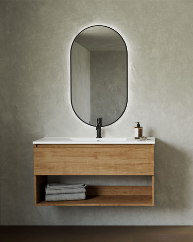 MÓVEL + LAVATÓRIO NOGAL SLOW 80 CM + LAVATÓRIO