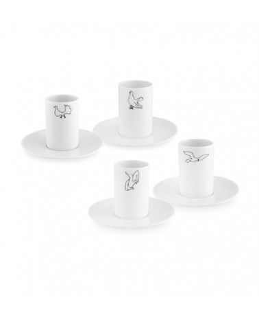 CONJUNTO 4 CHAVENAS CAFE C/PIRES BESTARIO INCOMPLETO