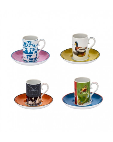 VA CONJ. 4 CHAVENAS DE CAFE C/ PIRES CADERNOS DE VIAGEM