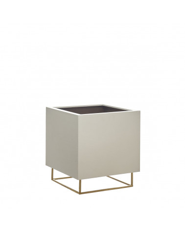 CASA VASO WOOD J17 C/BASE METAL OURO 50CM 45338