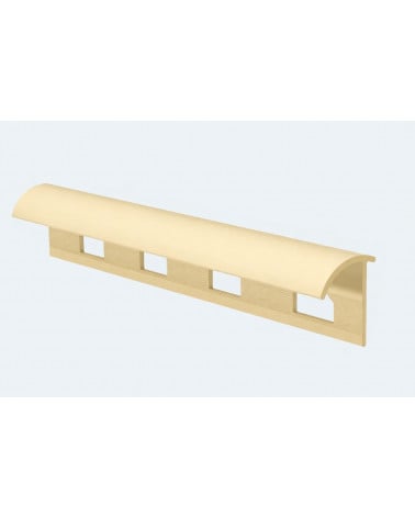 PERFIL PVC 9MM CREME 2,6MT CANTO REDONDO