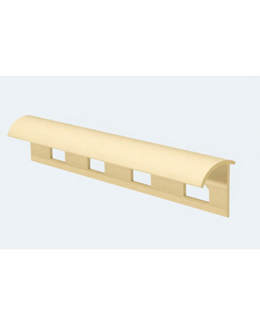 PERFIL PVC 6MM CREME 2,6MT CANTO REDONDO