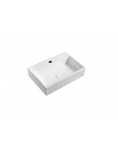 LAVATÓRIO PAREDE/POUSAR KAZA  RETANGULAR BRANCO 51X36X12 CM