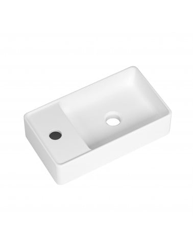 LAVATÓRIO PAREDE/POUSAR KAZA  RETANGULAR BRANCO 48X25X12 CM