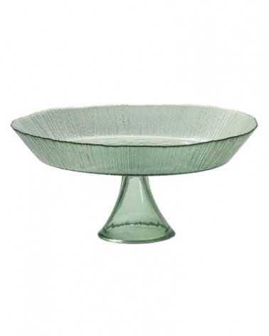 BRAN. PRATO BOLO EKOL VIDRO VERDE 31CM 40653