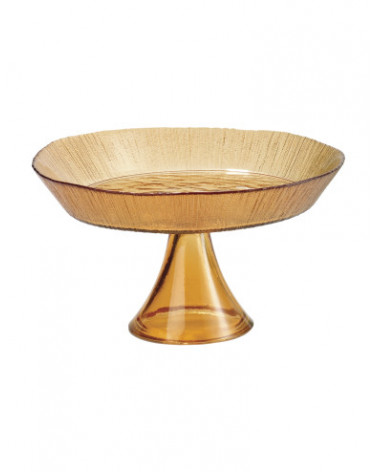 BRAN. PRATO BOLO EKOL VIDRO AMBAR 24CM 40655