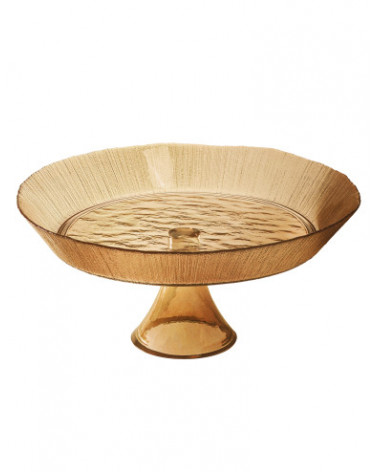 BRAN. PRATO BOLO EKOL VIDRO AMBAR 31CM 40656