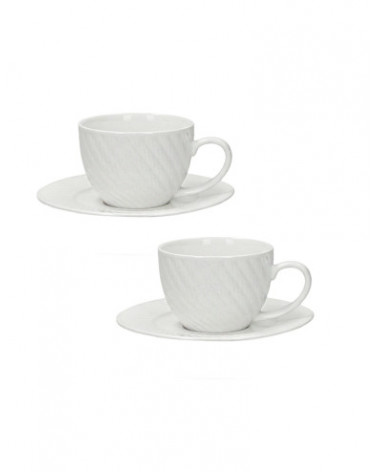 BRAN. CHAVENA DE CAFE OPTICAL CONJ. 2 PECAS NEW BONE 51089